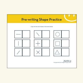 prewriting shapes practice sheet for preschool and kindergarten or early writers