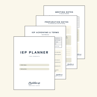 IEP planner and note taker for parents