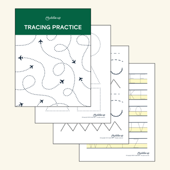 practice sheets for tracing letters and shapes to improve handwriting