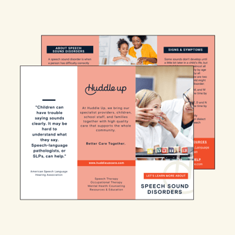 speech sound disorders information brochure for parents