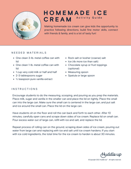 Classroom activity guide for boosting mental wellness and development - homemade ice cream